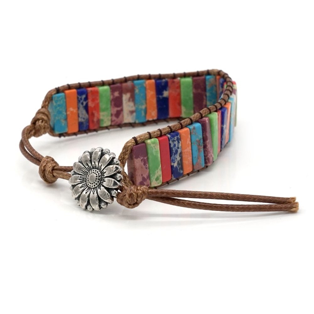 💥 UNIQUE, Emperor stones hand woven bracelet. - Picture 2 of 5